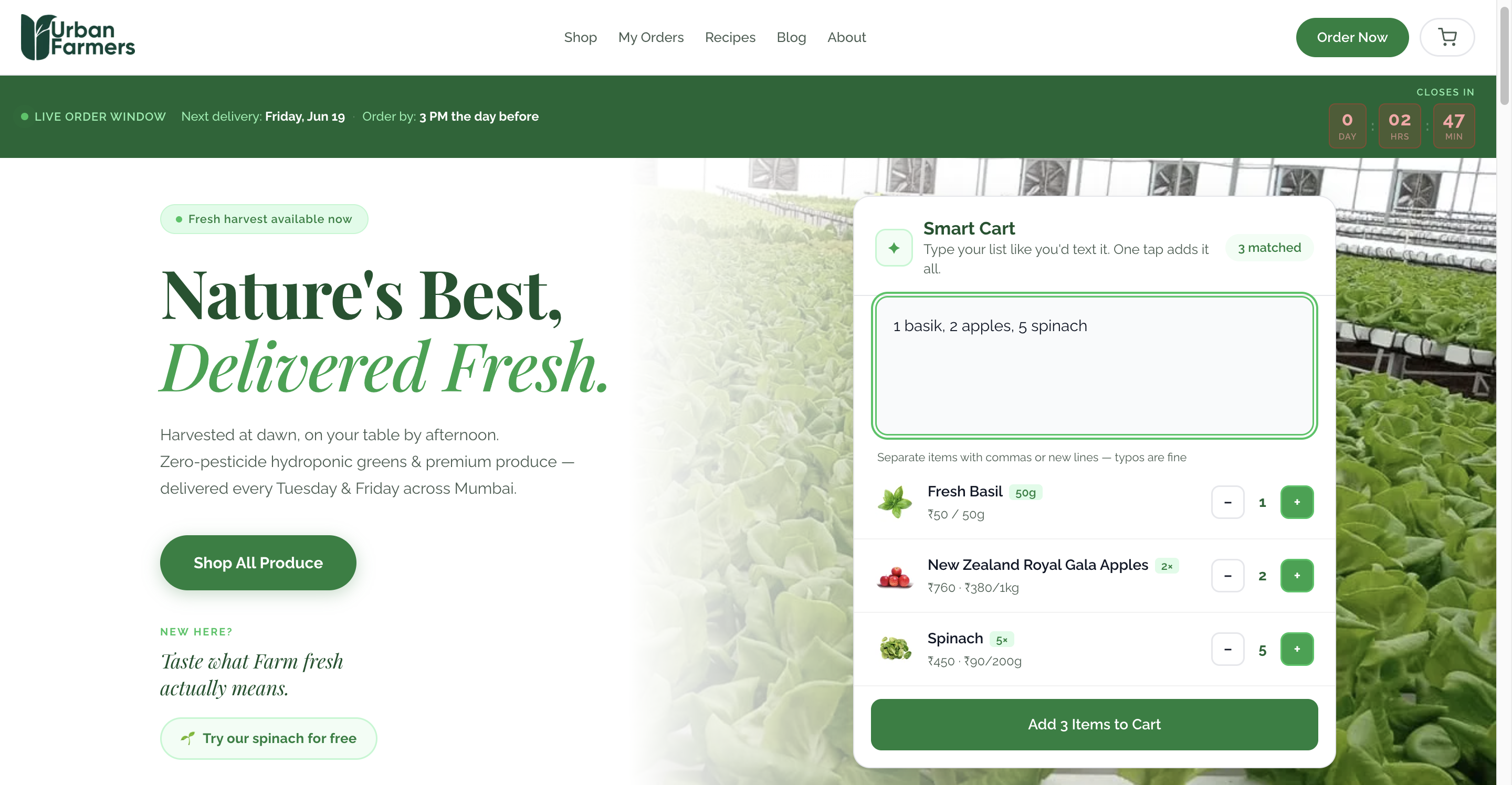 Smart Cart on Urban Farmers